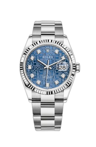 [126234-0012] Datejust 36 Stainless Steel / Fluted / Blue Jubilee / Oyster