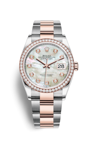 [126281RBR-0010] Datejust 36 Stainless Steel / Everose / Diamond / MOP Diamond / Oyster
