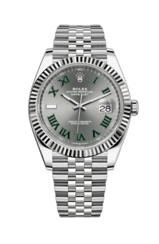 [126334-0022] Datejust 41 Stainless Steel Fluted / Slate - Roman / Jubilee