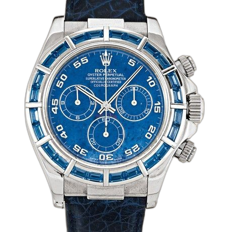 [116589saci-0002] Daytona White Gold Blue Sapphire Strap Sodalite