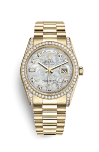 [118388-0018] Day-Date 36 Yellow Gold Diamonds / President / MOP