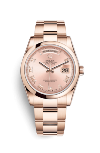 [118205f-0063] Day-Date 36 Everose Domed / Oyster / Pink Roman