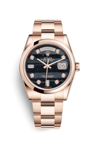 [118205f-0114] Day-Date 36 Everose Domed / Oyster / Ferrite