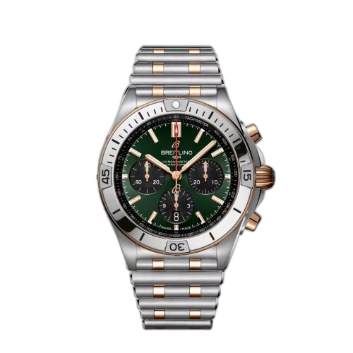 [UB0134131L1U1] Chronomat B01 42 Stainless Steel - Red Gold / Green / Rouleaux