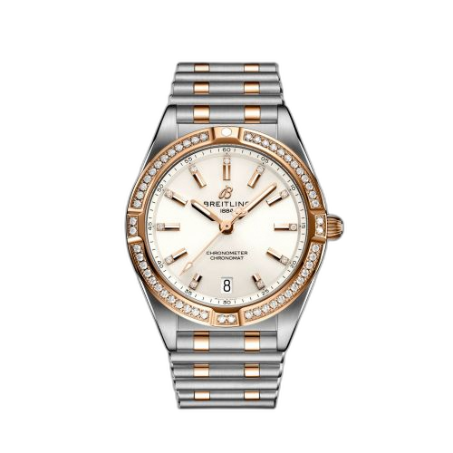 [U77310591A1U1] Chronomat 32 Stainless Steel / Red Gold - Diamond / White / Rouleaux