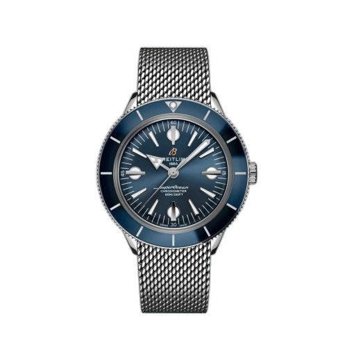 [A10370161C1A1] Superocean Heritage '57 Stainless Steel / Blue / Mesh