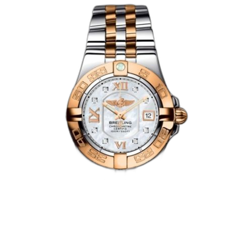 [C71340L2.A681.368C] Galactic 30 Gold Bezel / MOP / Two Tone Bracelet