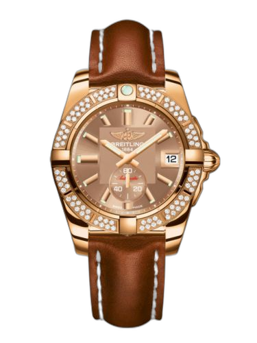 [H3733053.Q584.412X] Galactic 36 Automatic Rose Gold / Diamond / Copperhead Bronze / Calf