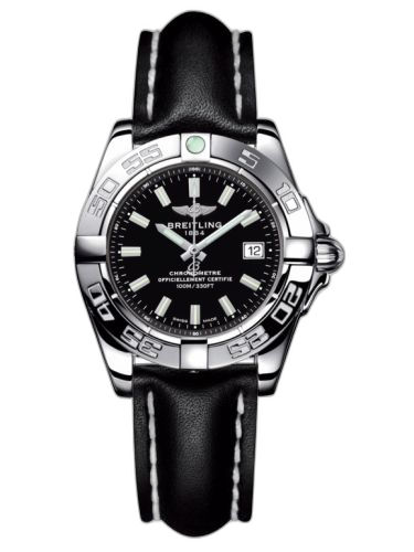 [A71356L2.BE76.408X] Galactic 32 Stainless Steel / Onyx Black / Calf