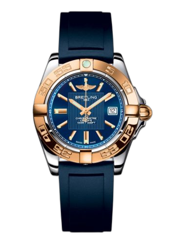 [C71356L2.C813.141S] Galactic 32 Stainless Steel / Rose Gold / Metallica Blue / Rubber