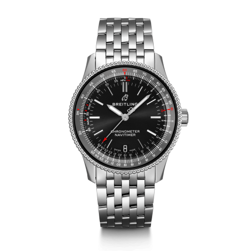 [A17325241B1A1 (aka: A1732524.BG87.455A)] Navitimer 1 38 Automatic Stainless Steel / Black / Bracelet
