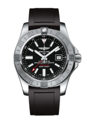 [A3239011/BC35/131S/A20S.1] Avenger II GMT Stainless Steel / Volcano Black / Rubber