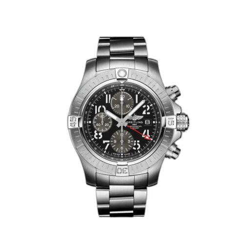 [A24315101B1A1] Avenger Chronograph GMT 45 Stainless Steel / Black / Bracelet