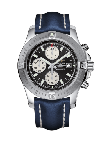 [A1338811/BD83/112X/A20D.1] Colt Chronograph Automatic Stainless Steel / Volcano Black / Calf / Folding