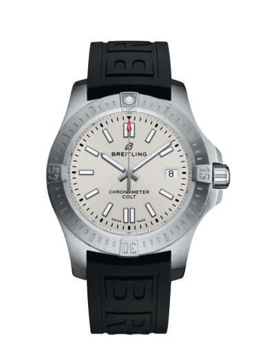 [A17313101G1S1 (aka: A1731310/G837/151S/A18DSA.4)] Chronomat Colt 41 Automatic Silver / Rubber / Folding