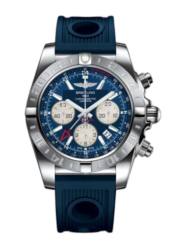 [AB042011.C851.211S] Chronomat 44 GMT Stainless Steel / Metallica Blue / Rubber
