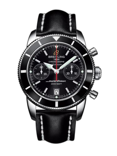 [A2337024.BB81.435X] Superocean Heritage 44 Chronograph Stainless Steel / Black / Black / Calf