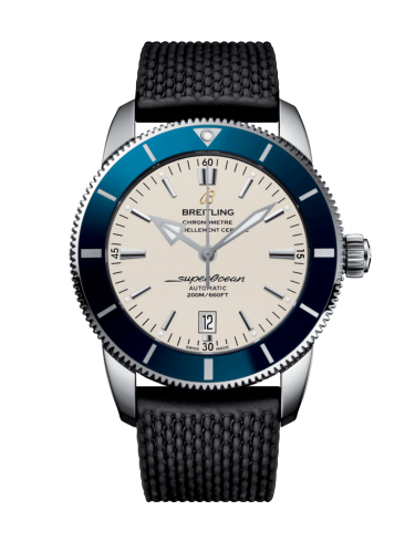 [AB202016/G828/256S/A20D.2] Superocean Heritage II 46 Stainless Steel / Blue / Silver / Rubber / Folding