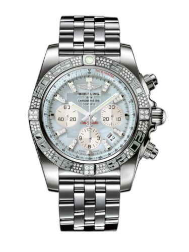 [JB0110AE.G686.375J] Chronomat 44 White Gold / Diamond / Gray Pearl Diamond / Bracelet