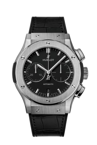[521.NX.1171.LR] Classic Fusion 45 Chronograph Titanium / Black / Alligator