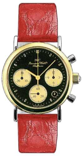 [IW3730-13 (aka: IW373013)] Portofino Lady Chronograph MecaQuartz Stainless Steel / Yellow Gold / Black / Alligator