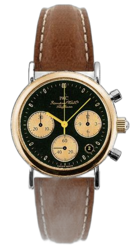 [IW3730-03 (aka: IW373003)] Portofino Lady Chronograph MecaQuartz Stainless Steel / Rose Gold / Black / Calf