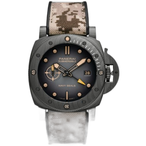 [PAM01513] Submersible QuarantaQuattro GMT Navy SEALs Carbotech