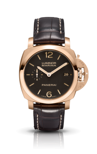 [PAM00393 (aka: PAM393, PAM 393)] Luminor 1950 Marina 42 3 Days Automatic Red Gold / Brown