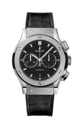 [541.NX.1171.LR] Classic Fusion 42 Chronograph Titanium / Black / Alligator
