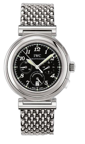 [IW3728-11] Da Vinci SL Chronograph MecaQuartz Stainless Steel / Black Breguet / Bracelet