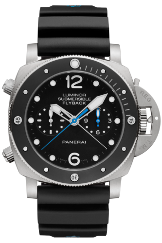 [PAM00615 (aka: PAM615, PAM 615)] Luminor Submersible 47 3 Days Chrono Flyback Automatic Titanium / Ceramic / Black