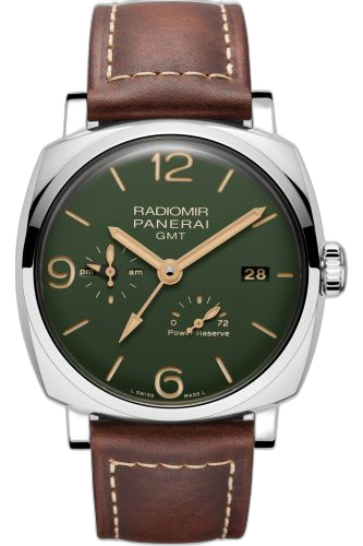 [PAM00999 (aka: PAM 999, PAM999)] Radiomir 1940 45 GMT Power Reserve Stainless Steel / Military Green