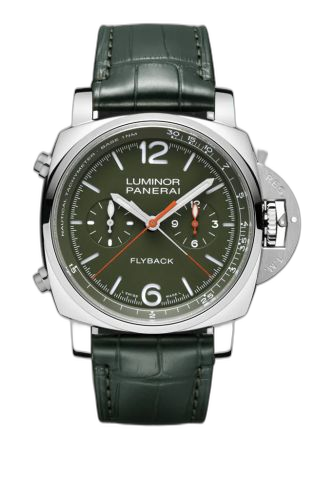 [PAM01296] Luminor 1950 44 3 Days Chrono Flyback Automatic Stainless Steel / Verde Militare