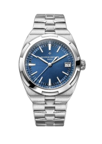 [4500V/110A-B128] Overseas Date Stainless Steel / Blue