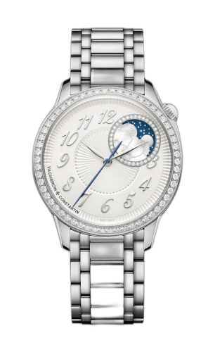 [8005F/120A-B497] Égérie Moonphase 37 Stainless Steel / Diamond / Silver / Bracelet