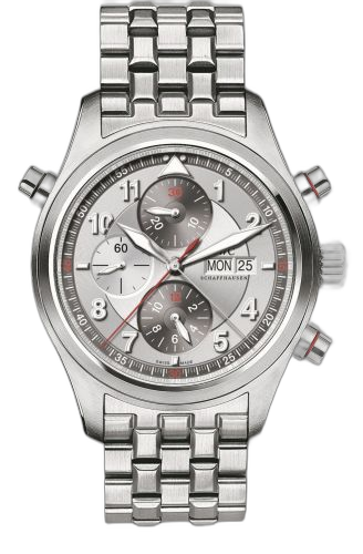 [IW3718-05 (aka: IW371805)] Pilot's Watch Spitfire Double Chronograph Stainless Steel / Panda / Bracelet