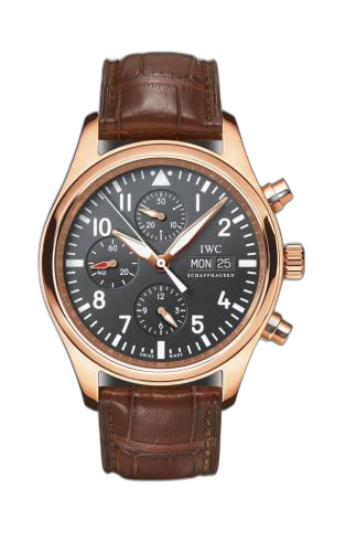 [IW3717-13 (aka: 3717-13, IW371713)] Pilot's Watch Chronograph Rose Gold / Black / Strap