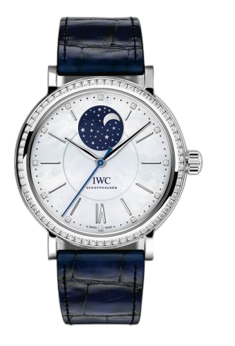 [IW4590-01 (aka: 4590-01, IW459001)] Portofino Automatic Moon Phase 37 Stainless Steel / Diamond / MOP