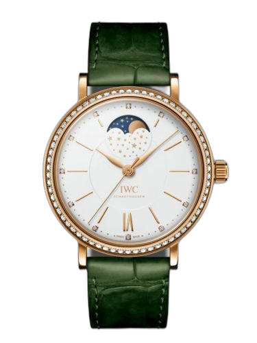 [IW4590-14 (aka: IW459014)] Portofino Automatic Moon Phase 37 Red Gold / Diamond / Silver
