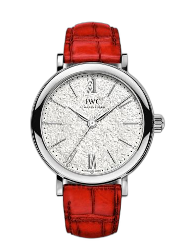 [IW3574-08 (aka: IW357408)] Portofino 34 Stainless Steel / Silver Embossed / Santoni