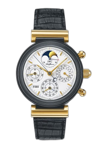 [IW3755-01 (aka: 3755-01, IW375501)] Da Vinci Perpetual Black Ceramic / Yellow Gold / White / German