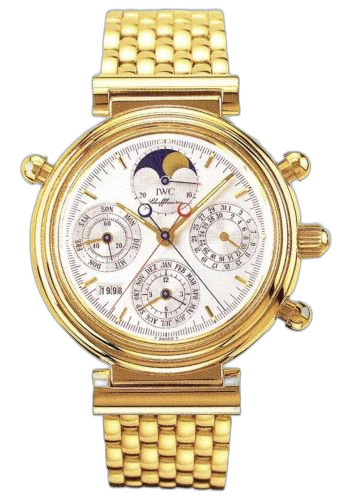 [IW9254-04 (aka: IW925404)] Da Vinci Perpetual Rattrapante Yellow Gold / Silver / French / Bracelet