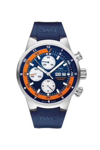 [IW3781-01 (aka: 3781-01, IW378101)] Aquatimer Chronograph Stainless Steel / Blue / Rubber / Cousteau Divers 2007