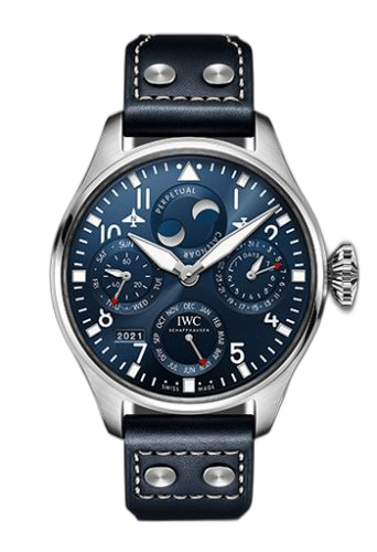 [IW5036-05 (aka: IW503605)] Big Pilot's Watch Perpetual Calendar Stainless Steel / Blue
