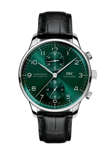 [IW3716-15 (aka: IW371615)] Portugieser Chronograph Stainless Steel / Green