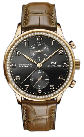 [IW3714-44 (aka: IW371444)] Portuguese Chrono-Automatic Rose Gold / Black / Diamond