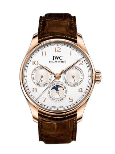 [IW3442-02 (aka: IW344202)] Portugieser Perpetual Calendar 42 Red Gold / Silver / Alligator