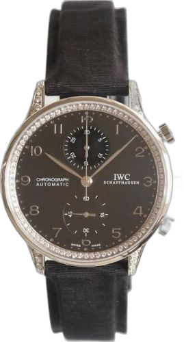 [IW3714-22] Portuguese Chrono-Automatic White Gold / Black / Diamond