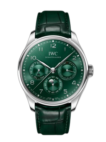 [IW3442-07 (aka: IW344207)] Portugieser Perpetual Calendar 42 Stainless Steel / Green