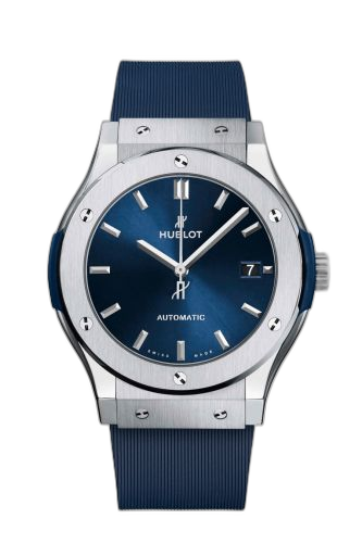 [511.NX.7170.RX] Classic Fusion 45 Titanium / Blue / Rubber